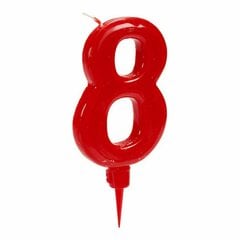 Вуаль Красный День рождения Номера 8 (12 штук) цена и информация | Праздничные декорации | 220.lv
