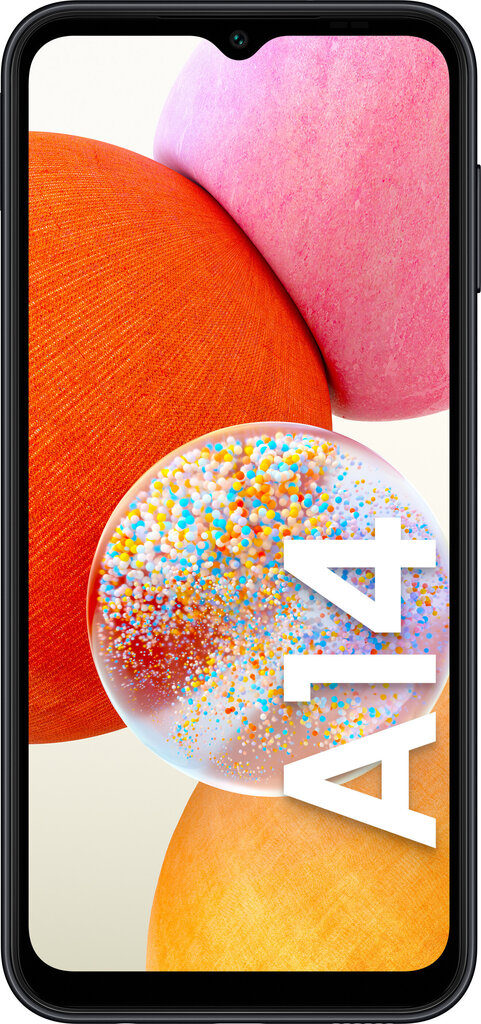 Samsung Galaxy A14, Dual SIM, 4/64GB, melns SM-A145RZKUEUB cena un informācija | Mobilie telefoni | 220.lv