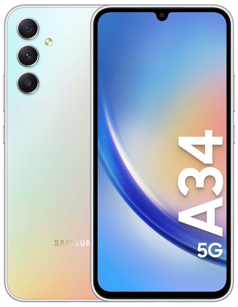 Samsung Galaxy A34 5G Dual SIM 8/256GB pelēks SM-A346BZSEEUE cena un informācija | Mobilie telefoni | 220.lv