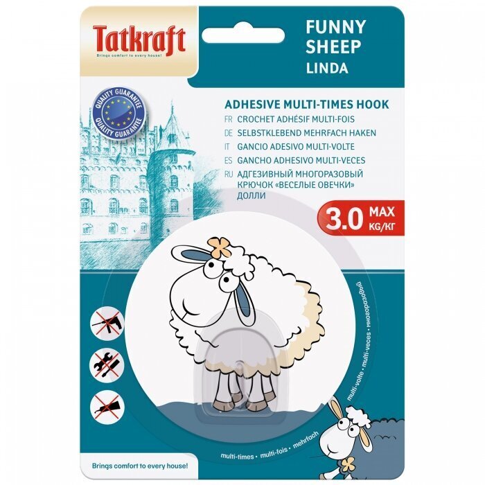 Vannas āķis Tatkraft Funny Sheep cena un informācija | Vannas istabas aksesuāri | 220.lv