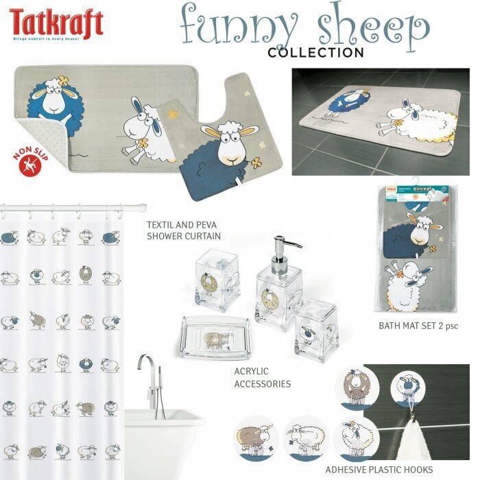 Vannas āķis Tatkraft Funny Sheep цена и информация | Vannas istabas aksesuāri | 220.lv