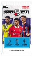 Futbola kāršu komplekts TOPPS UEFA 2022/2023, 8 gab. cena un informācija | Kolekcionējamas kartiņas | 220.lv