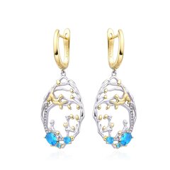 Sudraba auskari Alberto Martini, Blue Topaz KE31781 цена и информация | Серьги | 220.lv