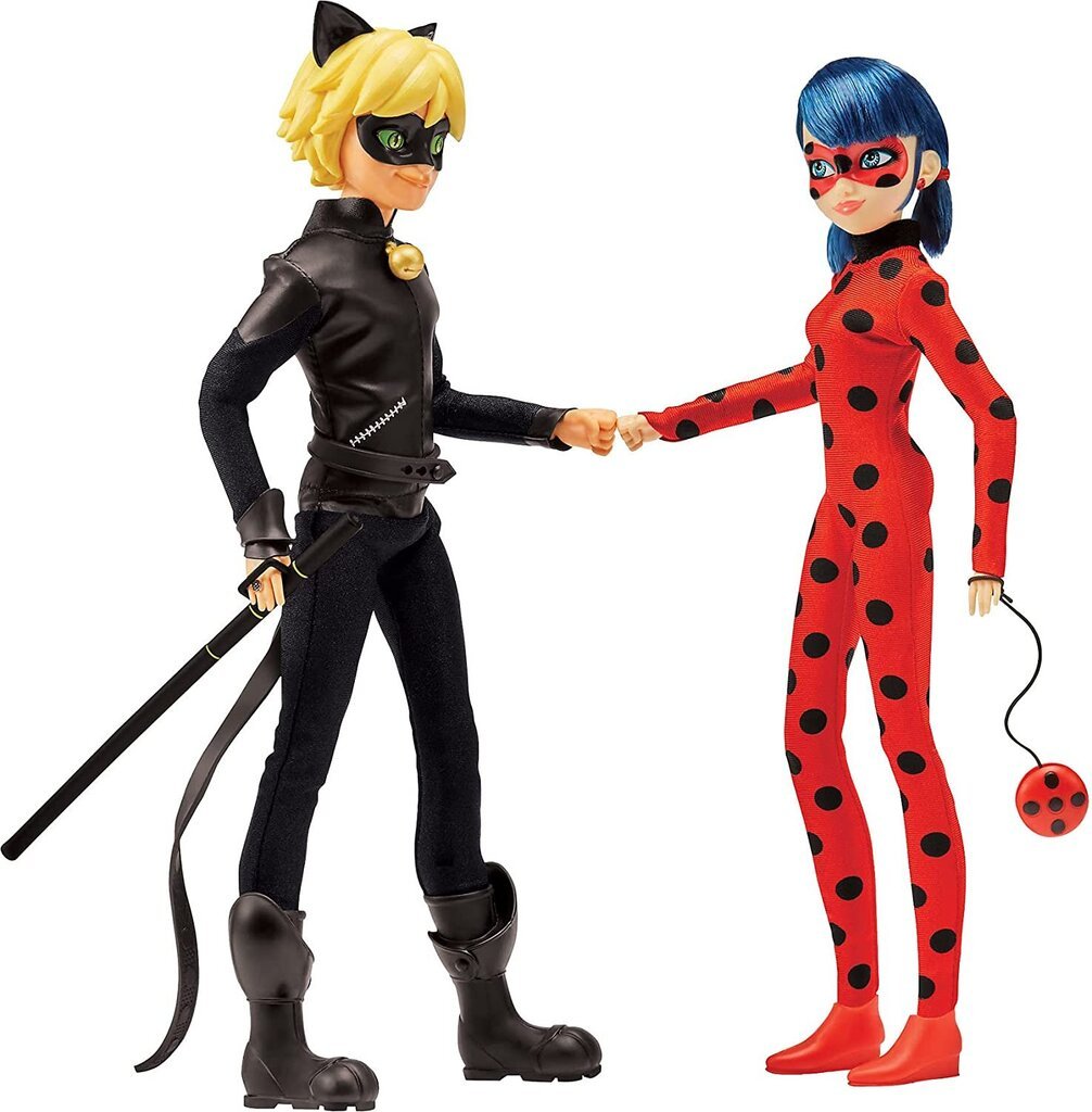 Bandai P50365 lelles 26cm, Ladybug and Cat Noir, iepakojumā 2 cena un informācija | Rotaļlietas meitenēm | 220.lv