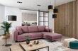 Stūra dīvāns NORE Dalia Velvetmat 24, rozā cena un informācija | Stūra dīvāni | 220.lv