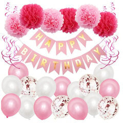 Macaron Rose Theme balonu komplekts (24 gab.) цена и информация | Шарики | 220.lv