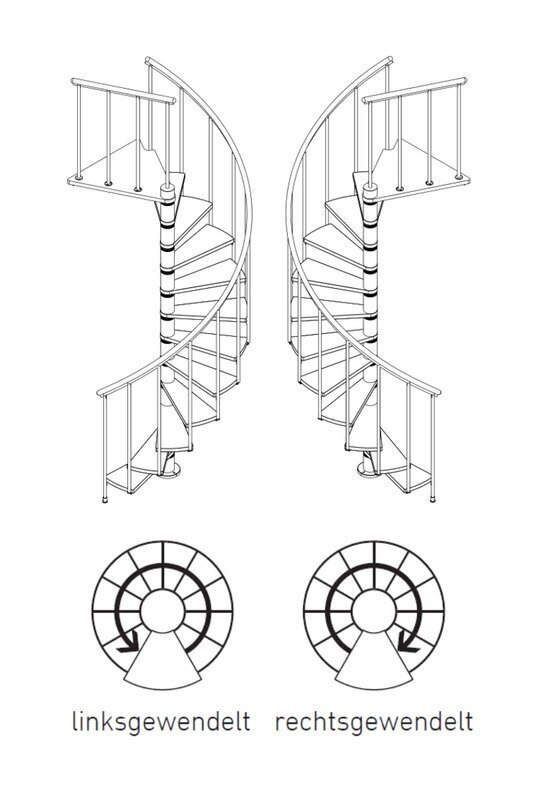Spirālveida kāpnes Minka BERLIN 120 cm, Sudraba цена и информация | Kāpnes | 220.lv