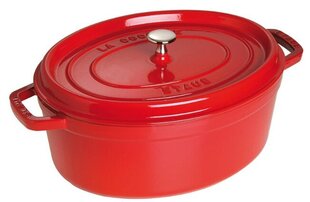 Кастрюля чугунная овальная STAUB 40509-866-0 - красная 5,5 л цена и информация | Формы, посуда для выпечки | 220.lv