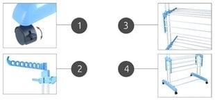 Veļas žāvētājs ar 3 salokāmiem līmeņiem цена и информация | Сушка белья | 220.lv