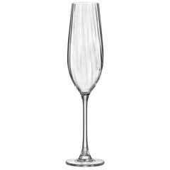 Šampanieša glāze Bohemia Crystal Optic, 260 ml (6 gab.) cena un informācija | Glāzes, krūzes, karafes | 220.lv