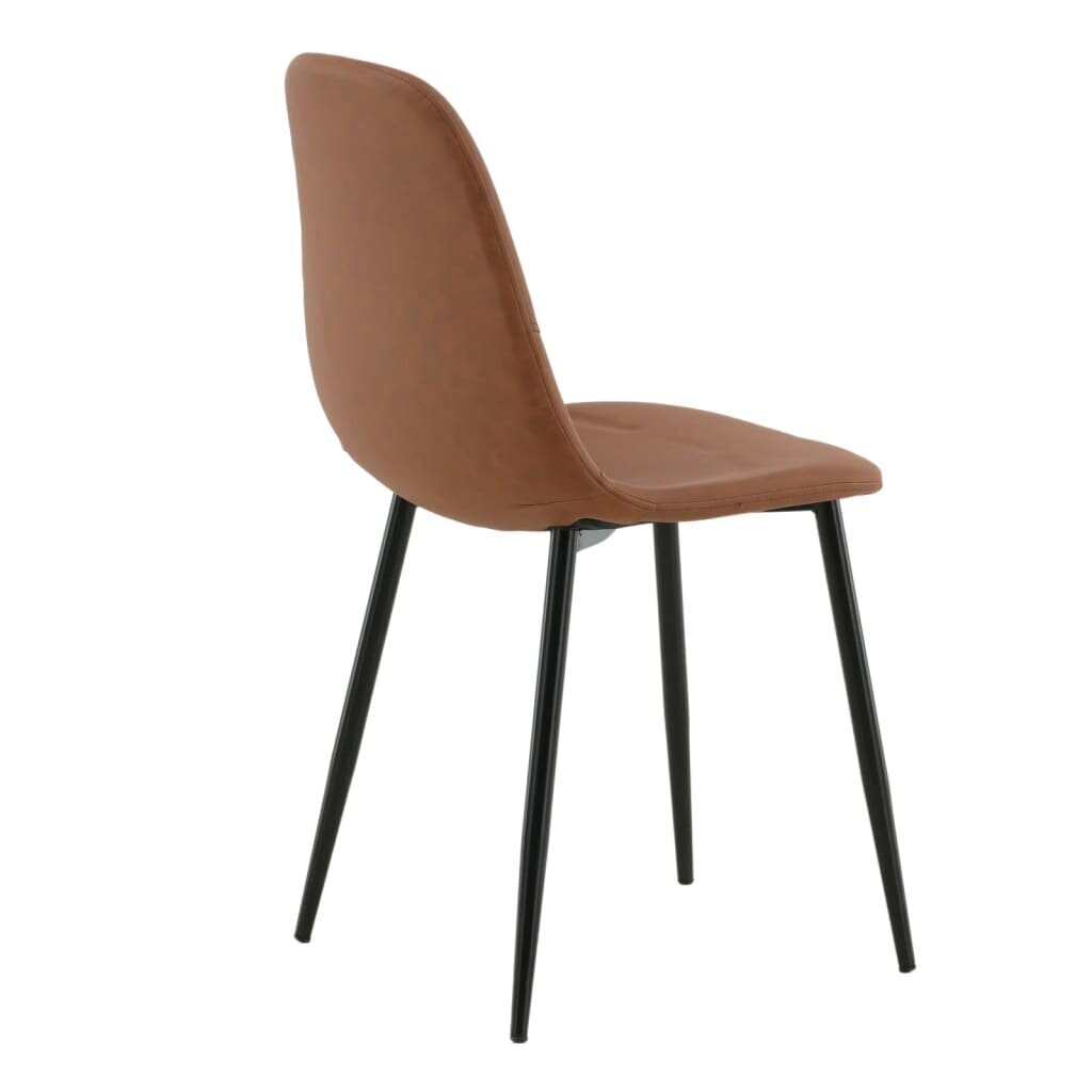 Venture Home virtuves krēsli Polar, 2 gb., melni, brūni, ādas izskats cena un informācija | Virtuves un ēdamistabas krēsli | 220.lv