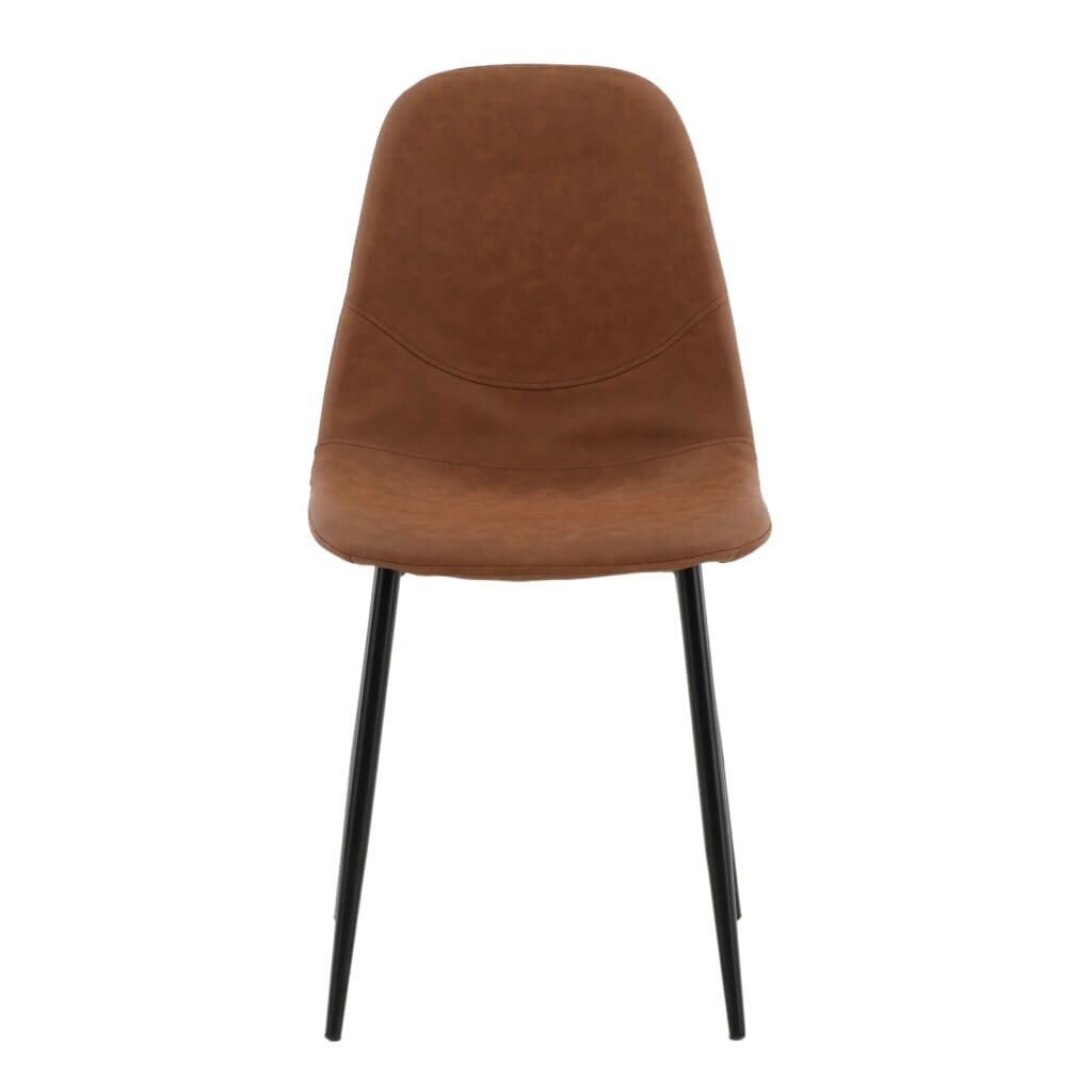 Venture Home virtuves krēsli Polar, 2 gb., melni, brūni, ādas izskats cena un informācija | Virtuves un ēdamistabas krēsli | 220.lv