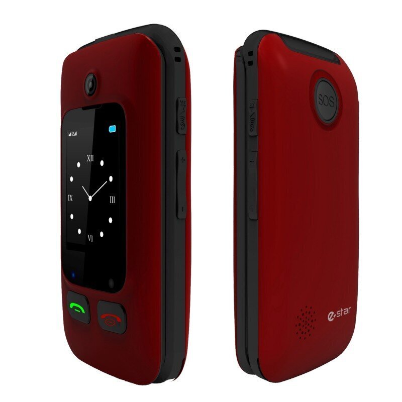eSTAR Digni Flip Clamshell DIGNIFLIPR Dual SIM, Red cena un informācija | Mobilie telefoni | 220.lv