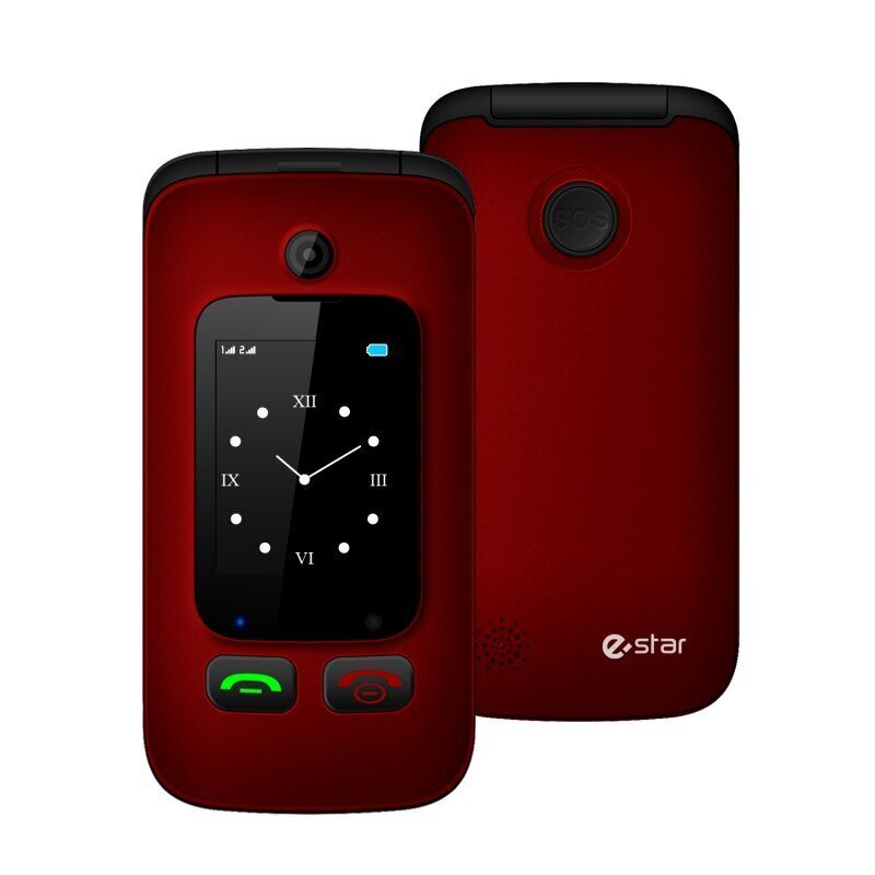 eSTAR Digni Flip Clamshell DIGNIFLIPR Dual SIM, Red cena un informācija | Mobilie telefoni | 220.lv