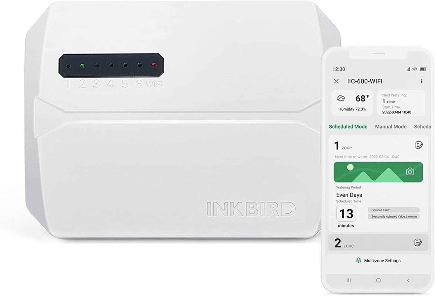 Inkbird II-600-WIFI laistīšanas dators, 24V, 1A, balts цена и информация | Laistīšanas sistēmas | 220.lv