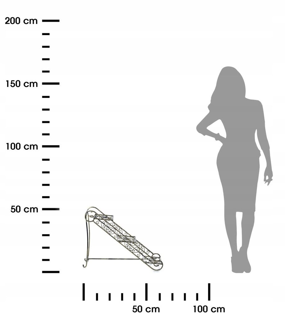 Puķu statīvs DekoracjaDomu 85 cm, metāls cena un informācija | Ziedu statīvi, puķu podu turētāji | 220.lv