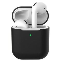 Techancy silikona aizsargvāciņš Airpod 1/2 austiņām. Melns cena un informācija | Austiņu piederumi | 220.lv