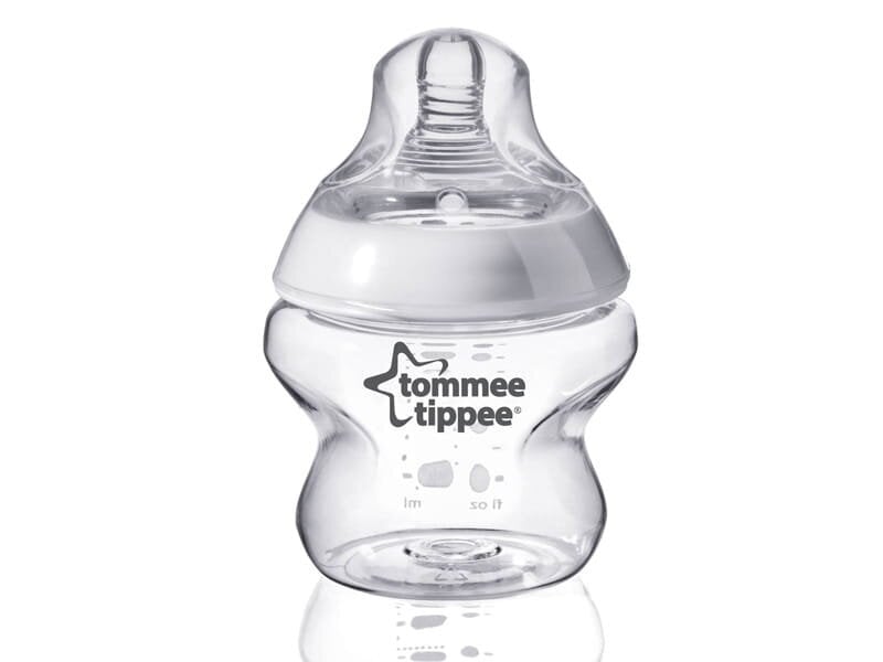 TOMMEE TIPPEE pudele 150 ml + knupītis 0m cena un informācija | Bērnu pudelītes un to aksesuāri | 220.lv