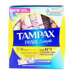 Parastie Tamponi PEARL Tampax (16 uds) (16 uds) (18 uds) cena un informācija | Tamponi, higiēniskās paketes, ieliktnīši | 220.lv
