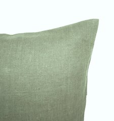 Lina spilvendrāna pārvalks, 45x45 cm, zaļš cena un informācija | Gultas veļas komplekti | 220.lv