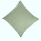 Lina spilvendrāna pārvalks, 50x50 cm, zaļš cena un informācija | Gultas veļas komplekti | 220.lv