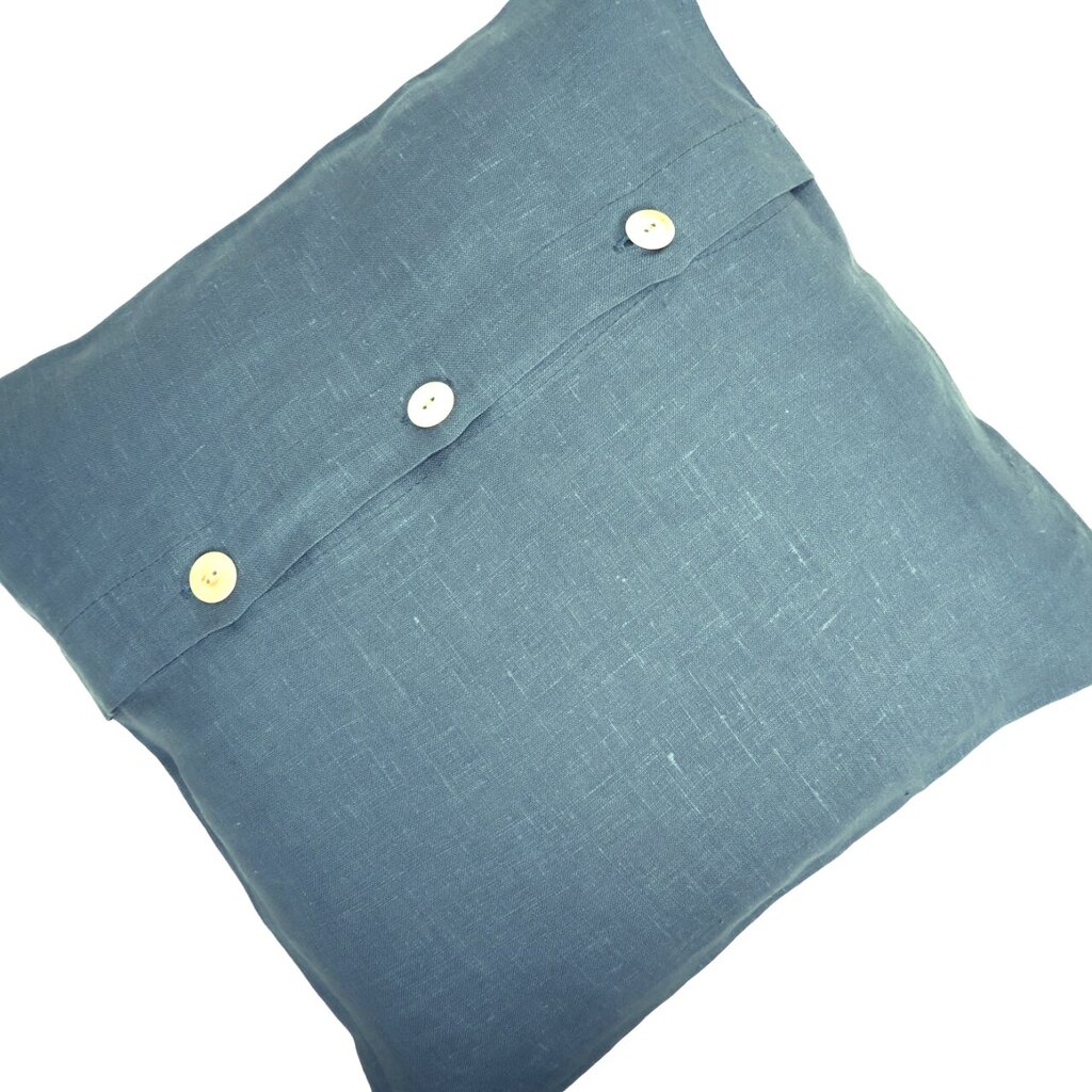 Lina spilvendrāna pārvalks, 60x80 cm, zils cena un informācija | Gultas veļas komplekti | 220.lv