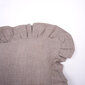 Lina spilvendrāna pārvalks Ruffle, 40x40 cm, brūns цена и информация | Gultas veļas komplekti | 220.lv