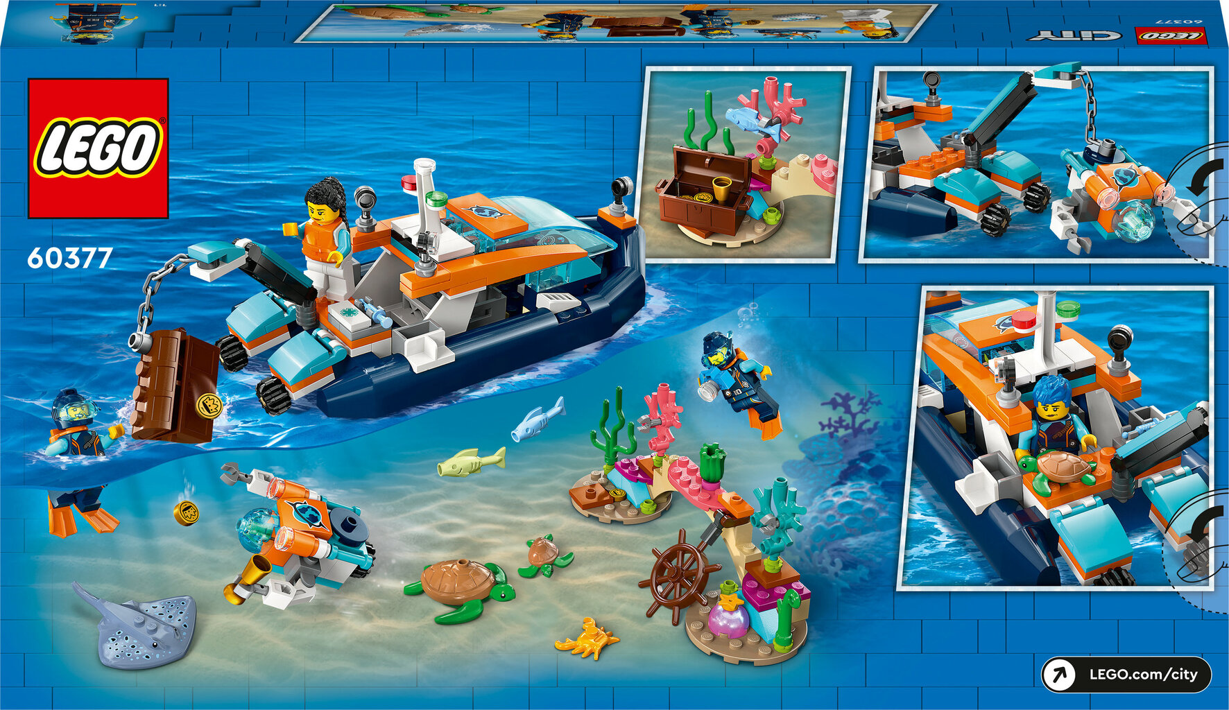 60377 LEGO® City Pētnieku niršanas kuģis cena un informācija | Konstruktori | 220.lv