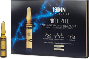 Nakts sejas ampula Isdin ceutics Night Peel Exfoliating, 10 x 2 ml cena un informācija | Serumi sejai, eļļas | 220.lv