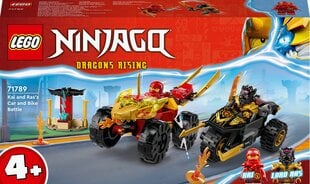 71789 LEGO® NINJAGO Кай и Рас Битва машины и мотоцикла цена и информация | Конструкторы и кубики | 220.lv