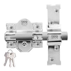 Drošības slēdzene Fac 301-r/80 b niķelis Tērauds 80 mm 70 mm cena un informācija | Durvju slēdzenes | 220.lv