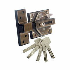 Drošības slēdzene Lince 7930r-97930rbi Bronza cena un informācija | Durvju slēdzenes | 220.lv