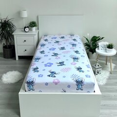 Bērnu palags ar gumiju Lilo & Stitch, 90x200 cm цена и информация | Простыни | 220.lv