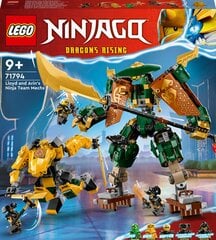 71794 LEGO® NINJAGO Роботы команды ниндзя Ллойд и Арин цена и информация | Конструкторы и кубики | 220.lv