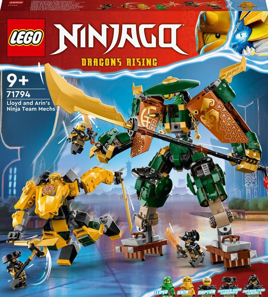 71794 LEGO® NINJAGO Lloyd un Arin nindzju komandas roboti цена и информация | Konstruktori | 220.lv