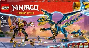 71796 LEGO® NINJAGO Stihijas pūķis pret Imperatores robotu cena un informācija | Konstruktori | 220.lv