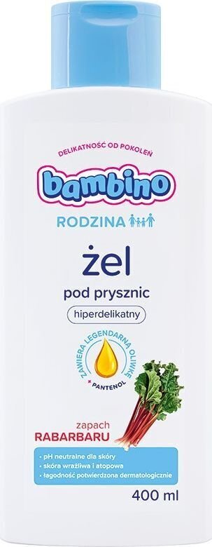 Dušas želeja Bambino Rabarber, 400 ml cena un informācija | Dušas želejas, eļļas | 220.lv