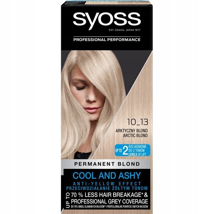 Matu krāsa Syoss Permanent Coloration 10-13 cena un informācija | Matu krāsas | 220.lv