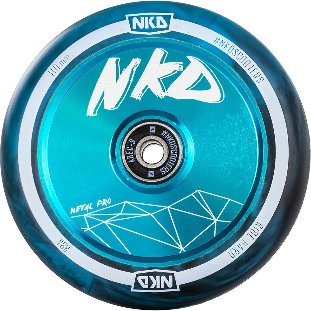 Riepiņas - NKD Metal Pro Scooter Wheel 110mm Blue cena un informācija | Skrejriteņi | 220.lv