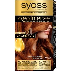 Ilgnoturīga matu krāsa ar eļļām Syoss Oleo Intense 7-77 Red Copper cena un informācija | Matu krāsas | 220.lv