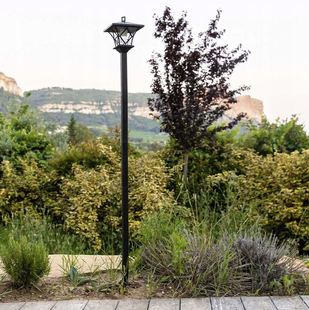 Dārza lampa - gaismeklis ar saules bateriju 2in1 "Klasiska laterna" цена и информация | Āra apgaismojums | 220.lv