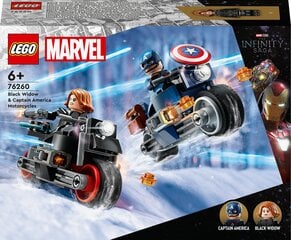 76260 Мотоциклы LEGO® Marvel Чёрной вдовы и Капитана Америка цена и информация | Конструкторы и кубики | 220.lv