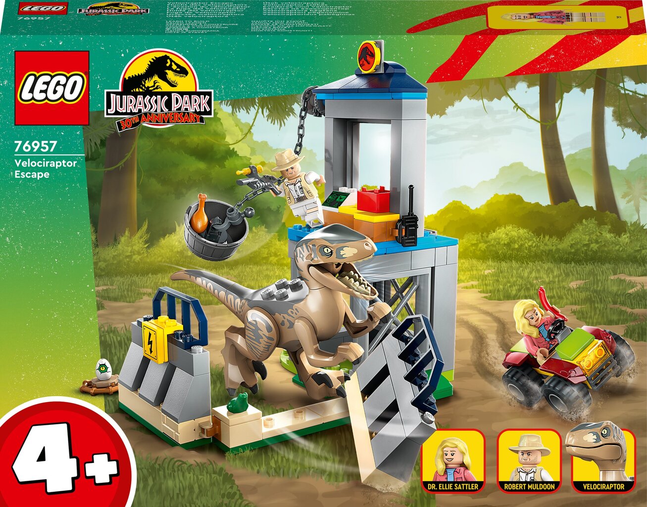 76957 LEGO® Jurassic World Velociraptora bēgšana cena un informācija | Konstruktori | 220.lv