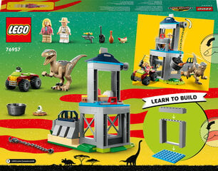 76957 LEGO® Jurassic World Velociraptora bēgšana цена и информация | Конструкторы и кубики | 220.lv