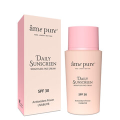 Saules Aizsargkrēms âme pure Daily Sunscreen | SPF 30, 50 ml цена и информация | Кремы для лица | 220.lv