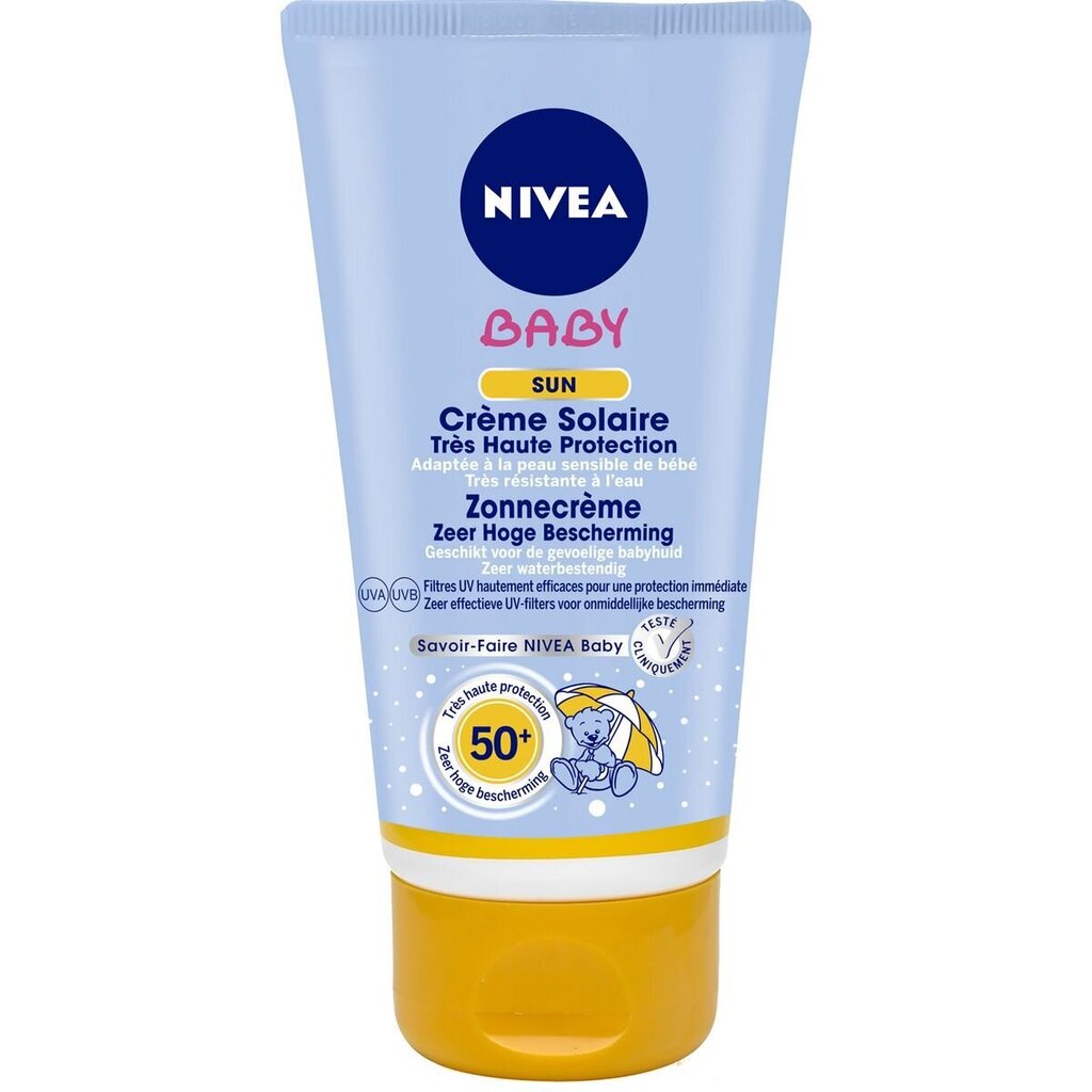 NIVEA SUN Baby saules aizsargkrēms SPF 50+ 75 ml cena un informācija | Sauļošanās krēmi | 220.lv