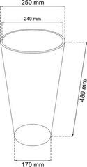 Вазон Prosperplast Rato Tubus DRTUS250-S449, белый цена и информация | Ящики для рассады | 220.lv