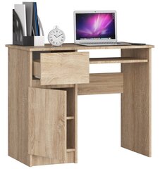 Письменный стол Zaven S90, левый, цвета дуба цена и информация | Компьютерные, письменные столы | 220.lv