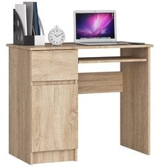 Письменный стол Zaven S90, левый, цвета дуба цена и информация | Компьютерные, письменные столы | 220.lv