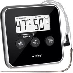 Virtuves termometrs, digitālais, ar lielu LCD displeju cena un informācija | Grila, barbekjū piederumi un aksesuāri | 220.lv